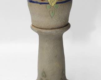 4:Roseville Mostique Jardiniere & Pedestal