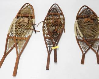5: 3 Pr Antique Snow Shoes