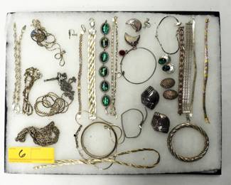 6:Sterling Silver jewelry grouping