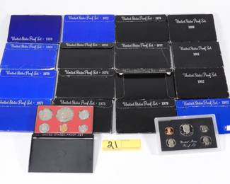 21:16 US coin proof sets 1968-1983