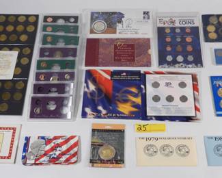25:US Coin & Token lot (proof sets opened)