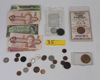 35:US & foreign coin & token lot