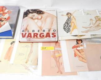 55:Vargas and pin up prints and books
