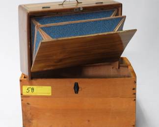 58:Antique bench made squeeze box