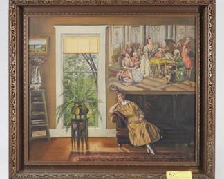 82:Charles Zuck O/C painting livingroom