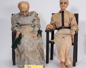 91:Pr unusual wax dolls