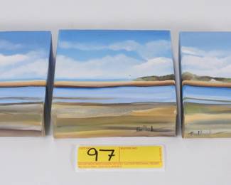 97:Baltivik diminutive Triptych A/C lighthouse ptgs