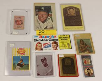 39:MIckey Mantle Jimmie Fox + baseball cards