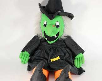 60:Large stuffed Halloween witch
