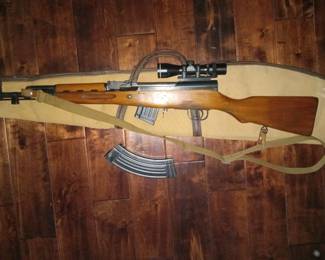 7.62x39 with scope and 2 mags and box of ammo