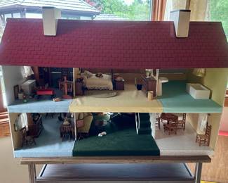 Vintage Dollhouse and Accessories