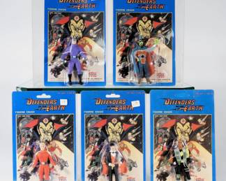 81:5PC 1985 Defenders of the Earth Figurine Erasers