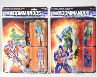 83: 2PC 1987 Lucky Bell Power Commandos 2-Pack MOSC