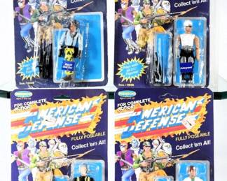 91: 4PC 1986 Remco American Defense MOSC Figure Group