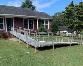 Aluminum handicap ramp. Fully adjustable for your location. Available for pre-sale. Text Clint at 615-336-1675. Original cost was $6,000.