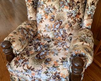 1980s Granny Chic velour chair 