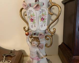 Large vintage porcelain urns -pair