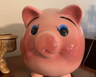 large vintage piggy bank