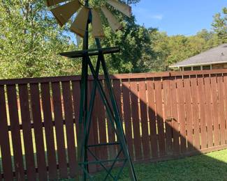 small vintage yard art windmill
