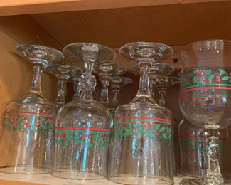 Christmas stemware