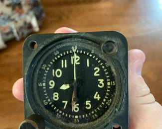 Rare Waltham airplane clock