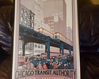 Chicago Transit Authority framed poster