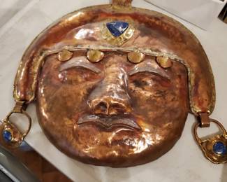 Copper accent mask approx 8" x 6"