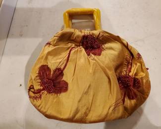 Fab Celluloid handle vintage purse