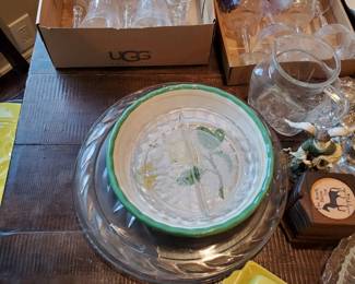 Etched stemware etc.