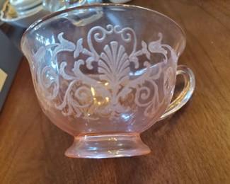Fostoria etched cups...plus