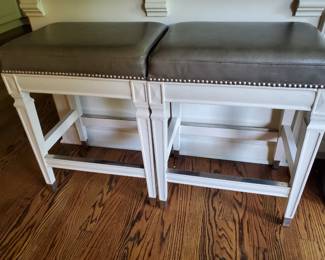 (2) matching bar stools width approx 20"