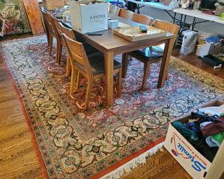 The dining room rug is approx 14' x 12'