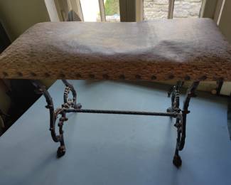 Vintage wrought iron stool