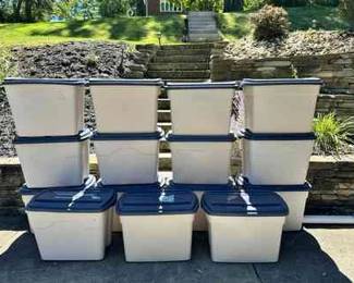 Matching RUBBERMAID Storage Totes