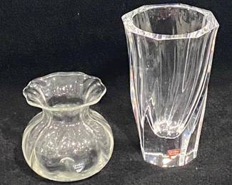 Orrefors Sweden Crystal Vases