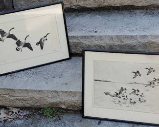 R. Bishop Signed Etchings