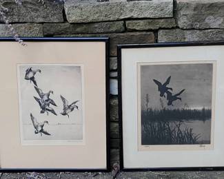 Signed Vintage Etchings