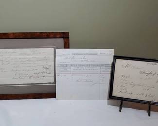 Three Antique Receipts