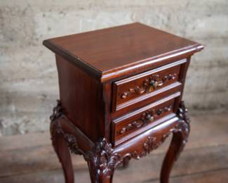 antique nightstand two drawer