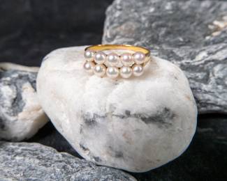 antique pearl gold ring