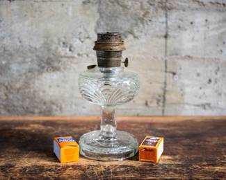 antique oil lamp