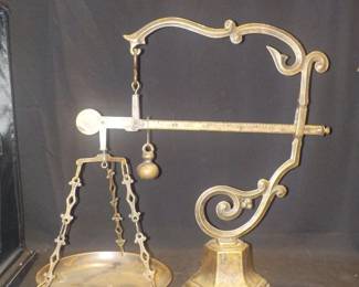 Antique Solid Brass Balance Scale Made in Italy
