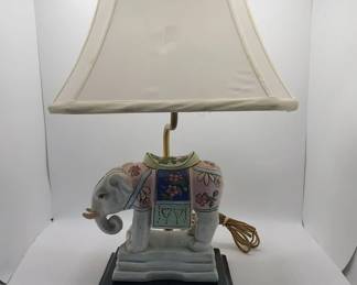 Cute Porcelain Elephant Table Lamp