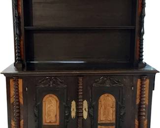 Gorgeous German 2 Piece Buffet with Hutch