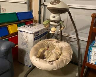 Baby swing ready to rock and swing your baby to sleep!