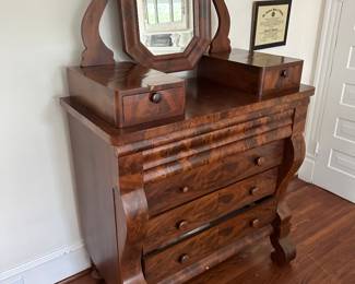 Antique empire dresser with mirror 