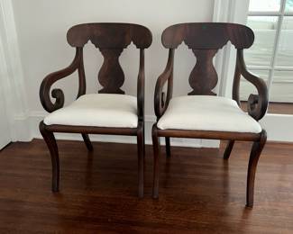 Art deco regency chairs