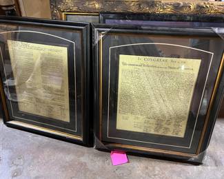 FRAMED REPRODUCTIONS OF CONGRESSIONAL PAPERS