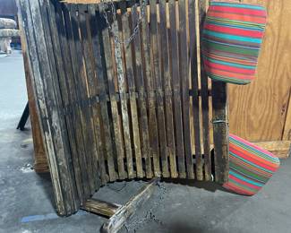 VINTAGE WOOD SLAT SWING