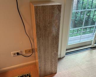 HOLLOW MARBLE PEDESTAL - BUY IT NOW $75. Call or Text Patty at 847-772-0404 to arrange for purchase or make inquiries.